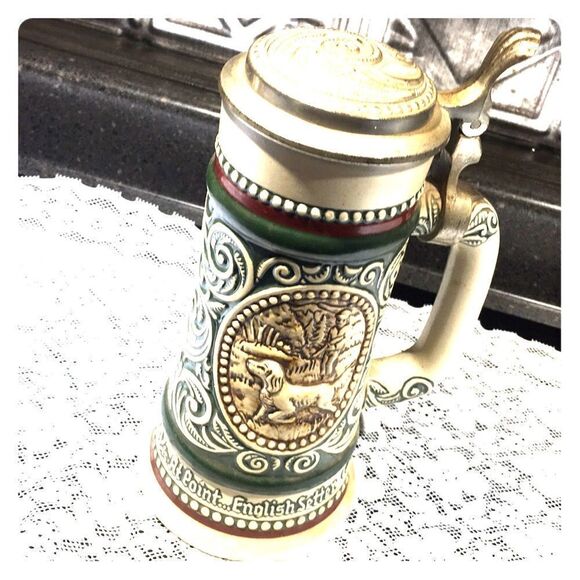 Vintage Avon Beer Stein Fishing/Hunting 1978 - Picture 1 of 8
